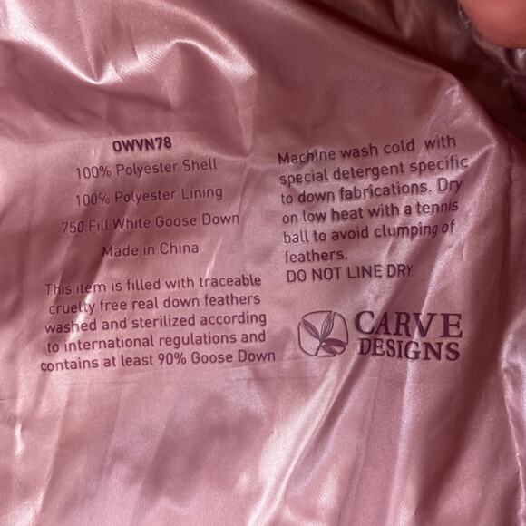 CARVE DESIGNS Maroon Mulberry Portillo Down Water Resistant Jacket Coat Size XS - Picture 14 of 16